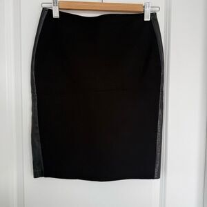 DANIER | Leather accent pencil skirt